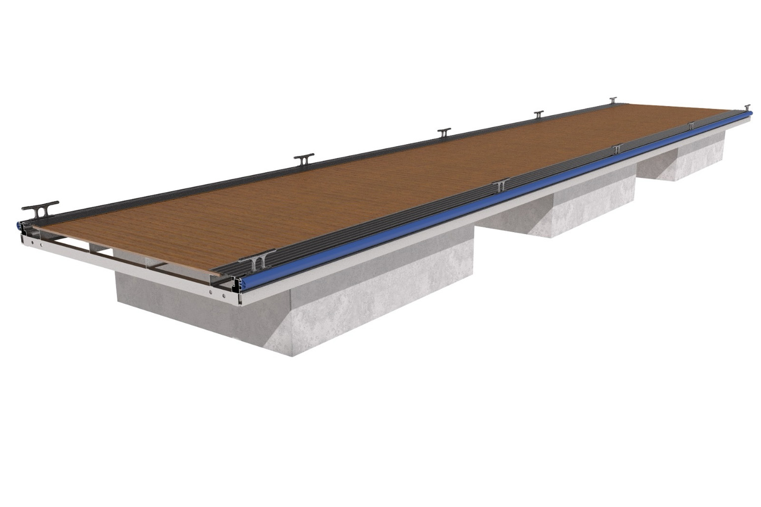 pontile alluminio galleggiamento discontinuo cls